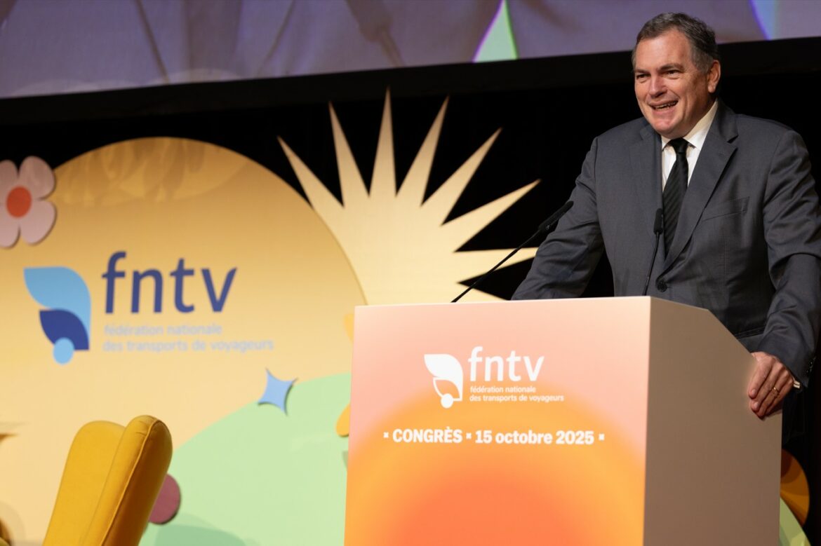 Philippe Tabarot, Ministre des Transports au congrès FNTV 2025.